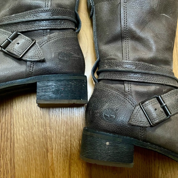 TIMBERLAND Grey Leather Women's Boots 7 - Picture 3 of 7